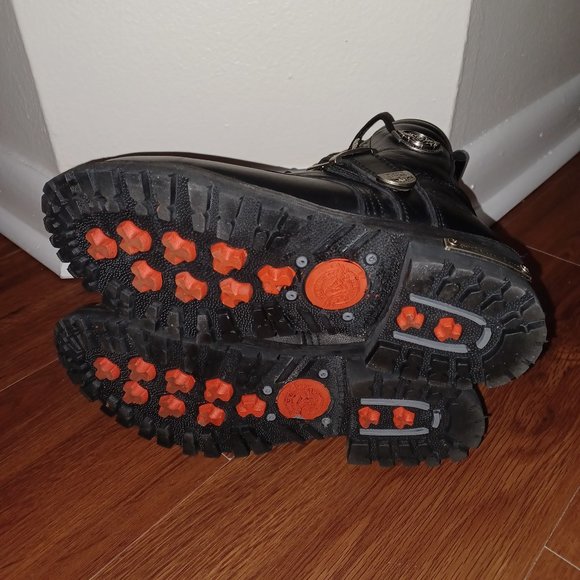 Sold - Milwaukee Leather MBL201 Women's Black Lace-Up Motorcycle Rider Boots - Picture 5 of 10